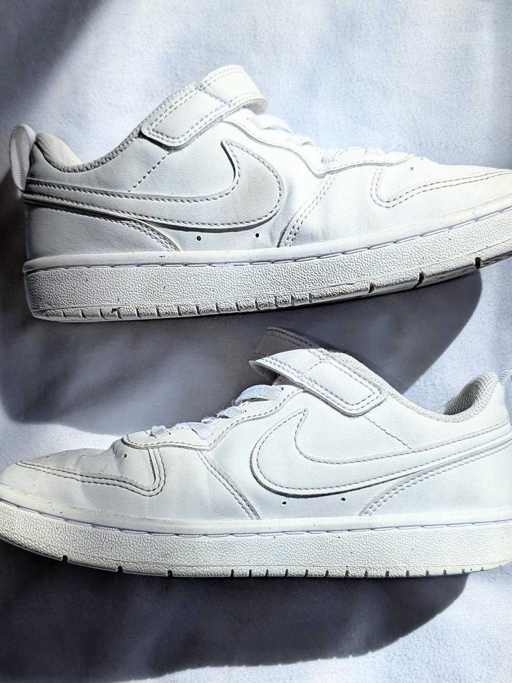 Kids 1 Y Nike Shoes Sneakers Court Borough Low Recraft White Elastic Laces